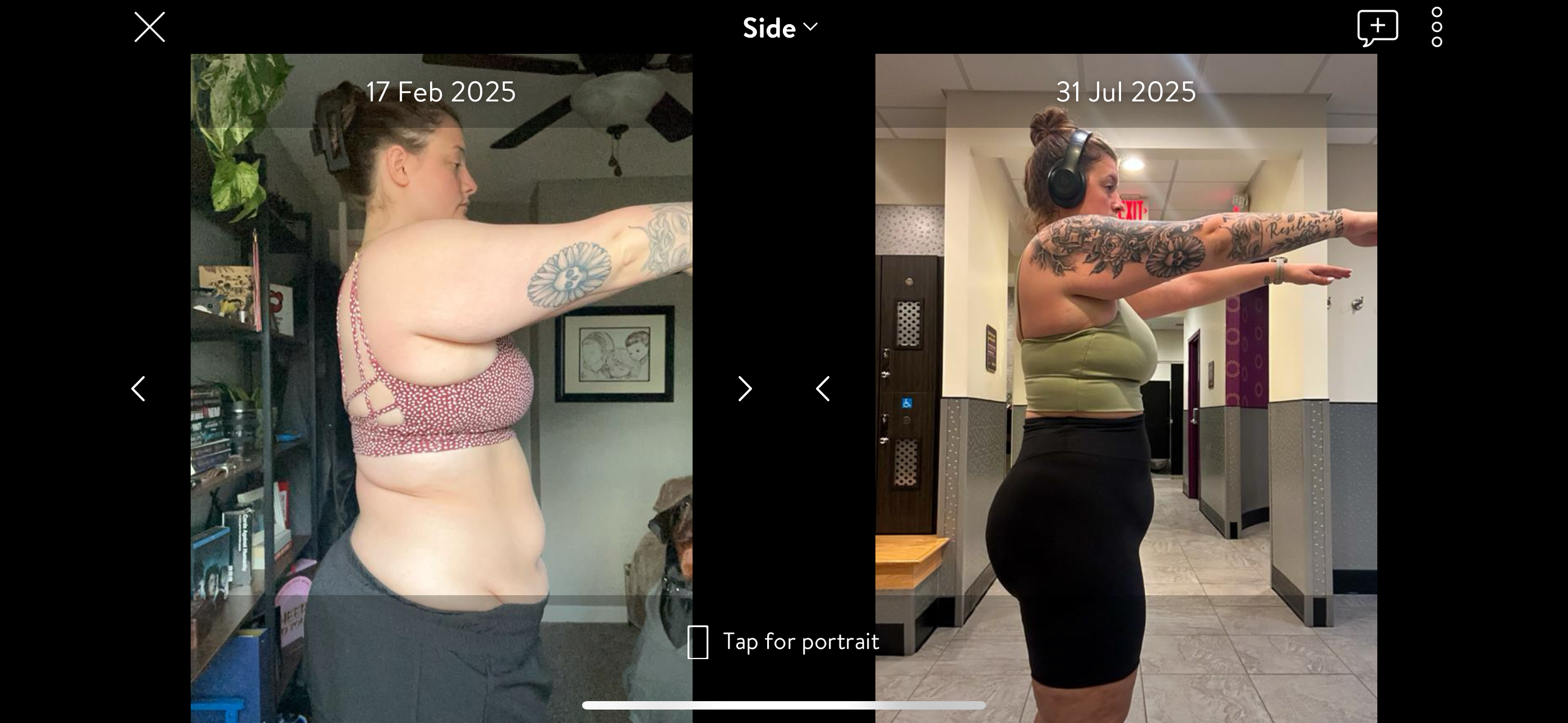 Becca 1 client transformation before and after